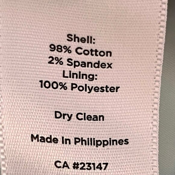 Talbots Watercolor Cotton Straight Skirt - Aqua/Yellow - 14 - Picture 6 of 6